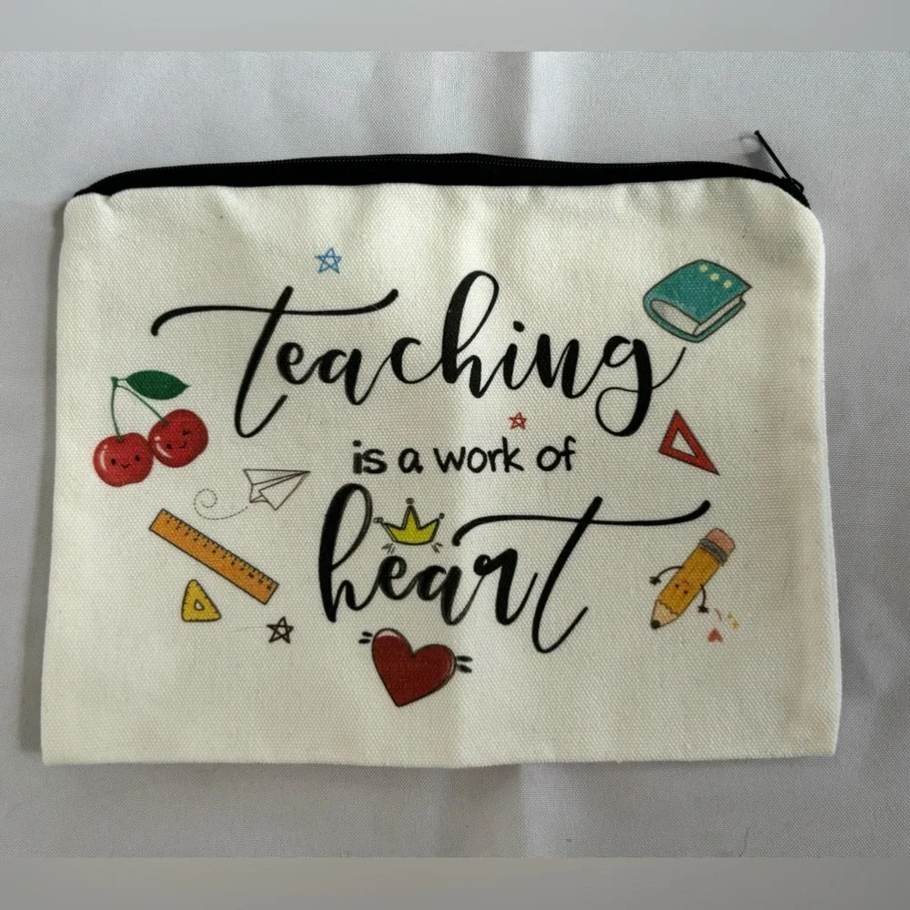 Teaching/Teacher Bag in Cream Canvas OS